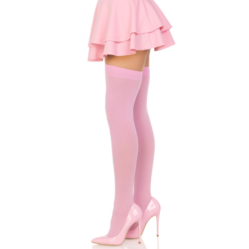 LEG AVENUE - CUISSES HAUTES - NYLON ROSE